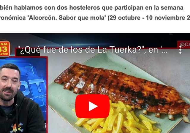 Canal 33: «Entrevista a cocineros de ‘Alcorcón Sabor que Mola'»